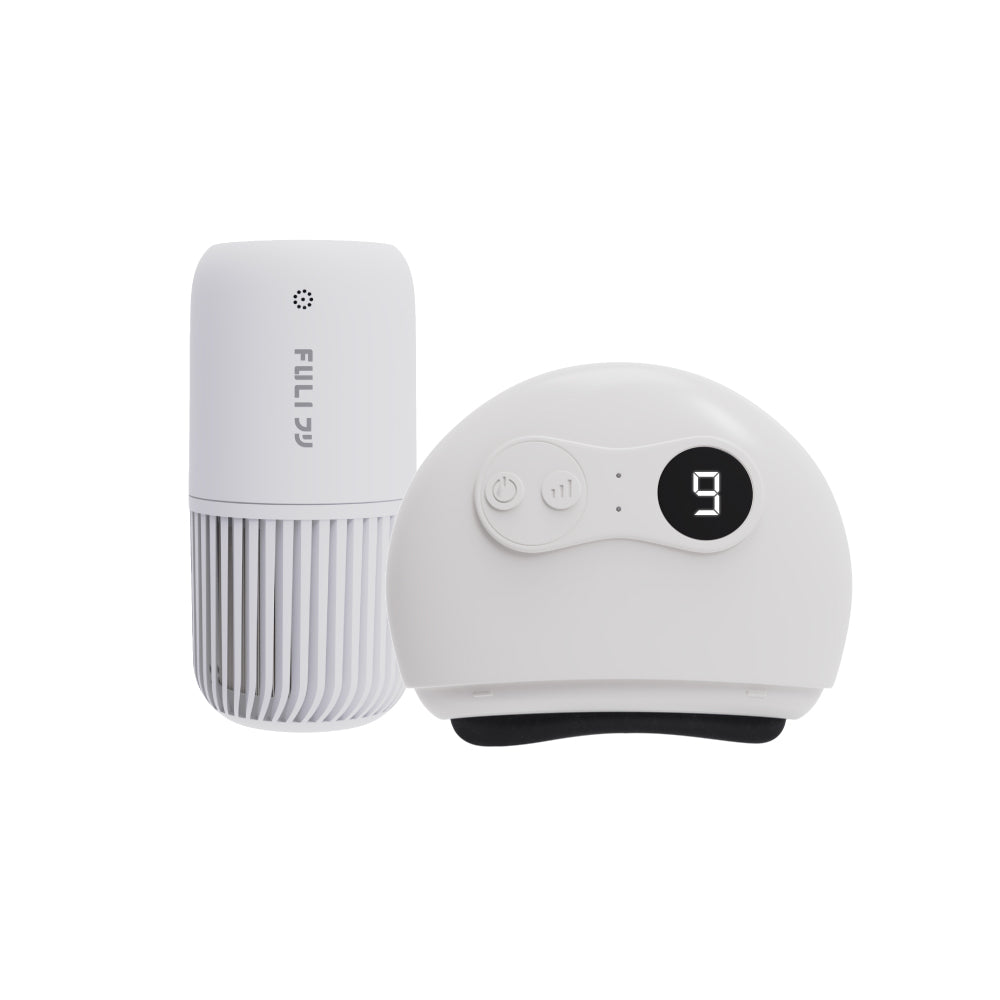 เซตอากาศสดชื่นหน้าเรียวใส FULI Smart Air Purifier + Natural Stone Electric Gua Sha