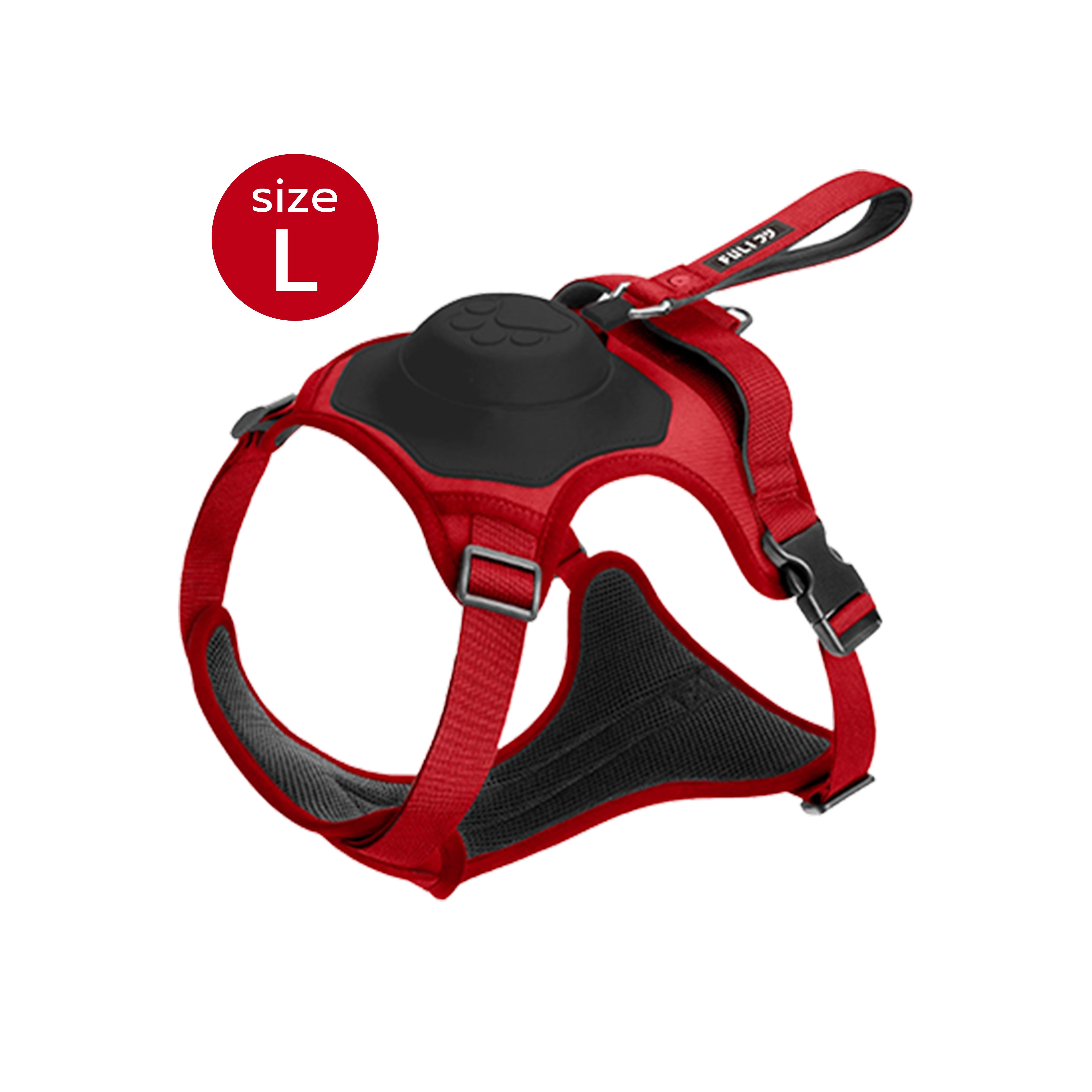 สายจูงรัดอก ยืดหดได้อัตโนมัติ - L | 2in1 Pet Harness with Built-In Leash - L