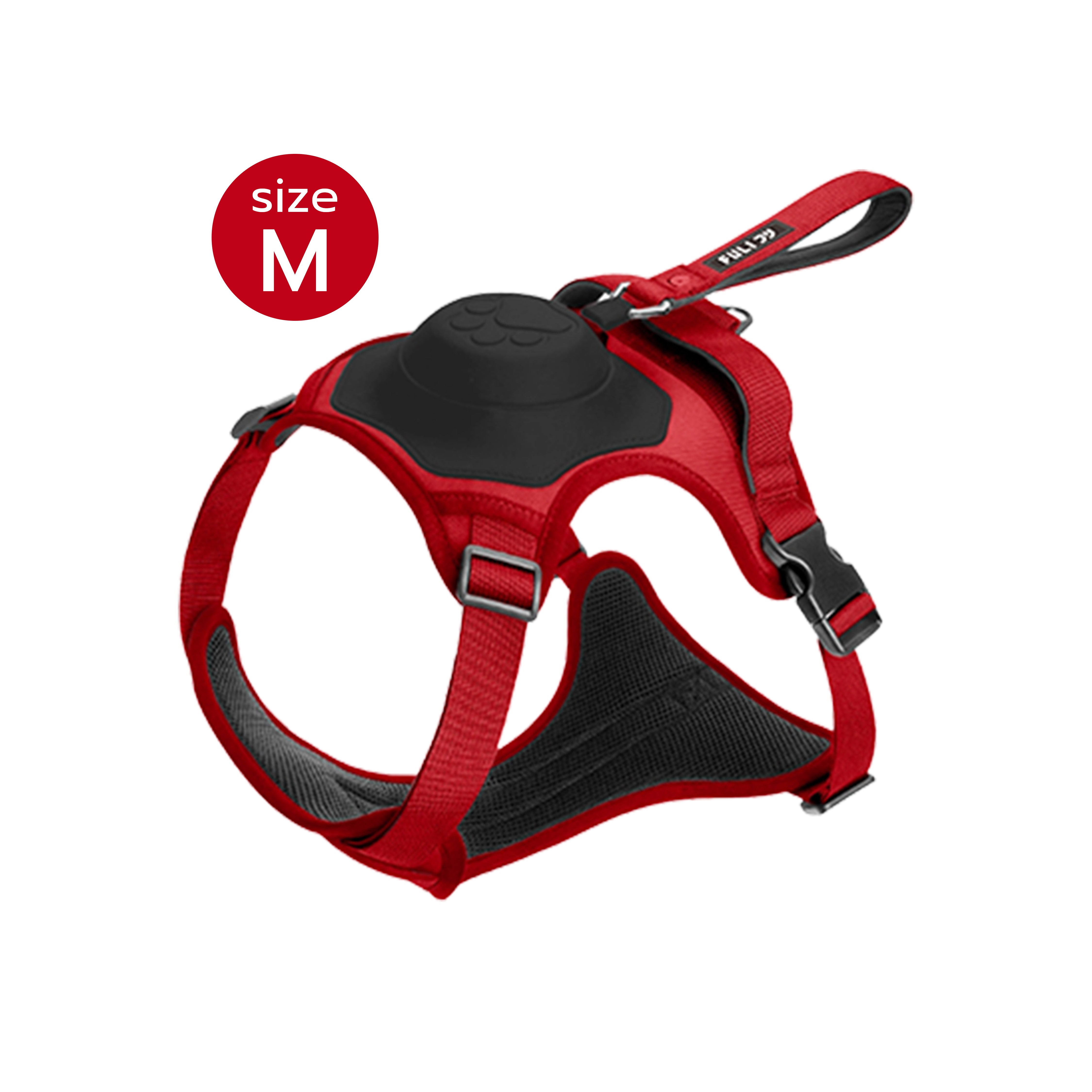 สายจูงรัดอก ยืดหดได้อัตโนมัติ - M | 2in1 Pet Harness with Built-In Leash - M