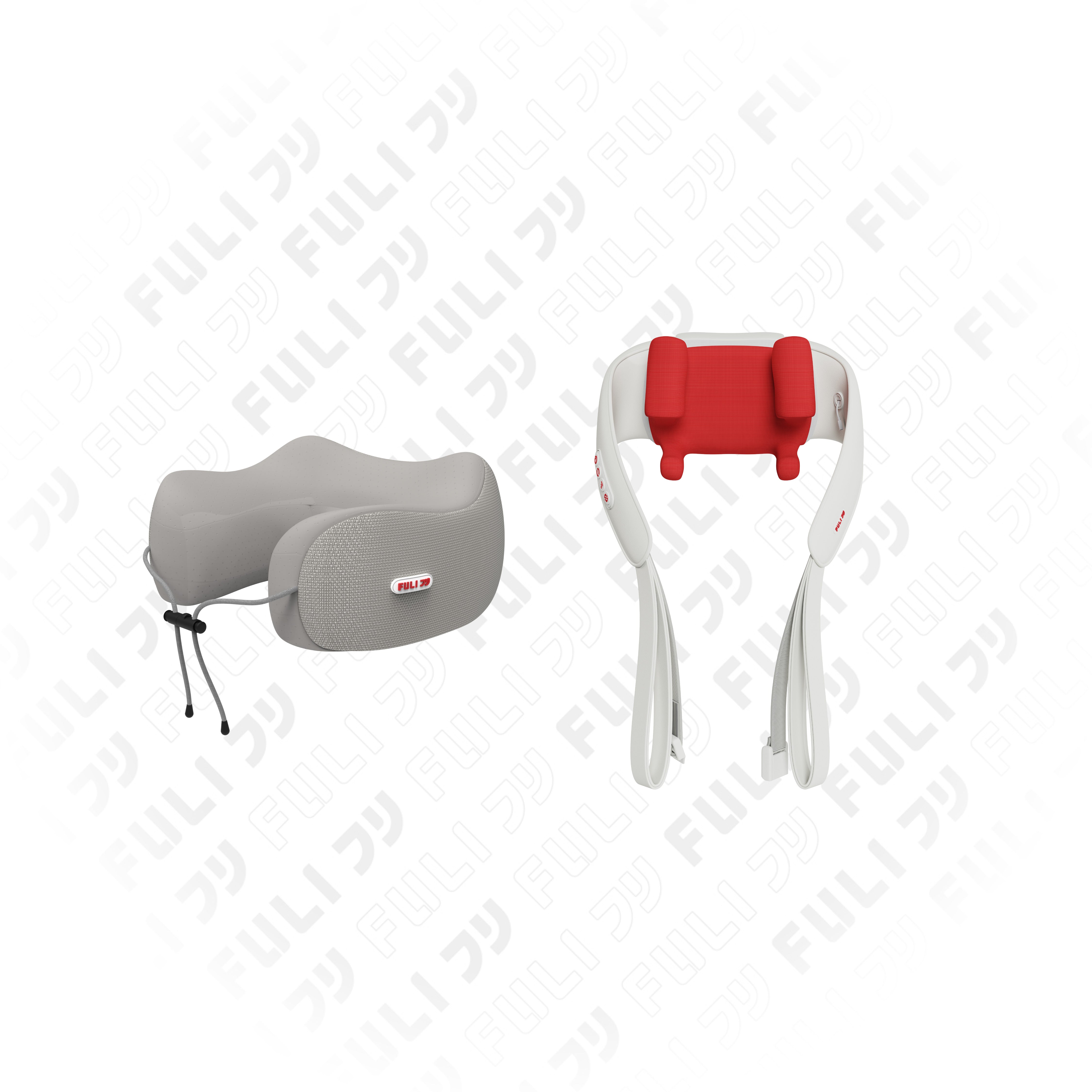 เซตเย็นคอบ่าไหล่ | FULI Cool Tech Massage Neck Pillow - Grey + FULI Neck and Shoulder Massager