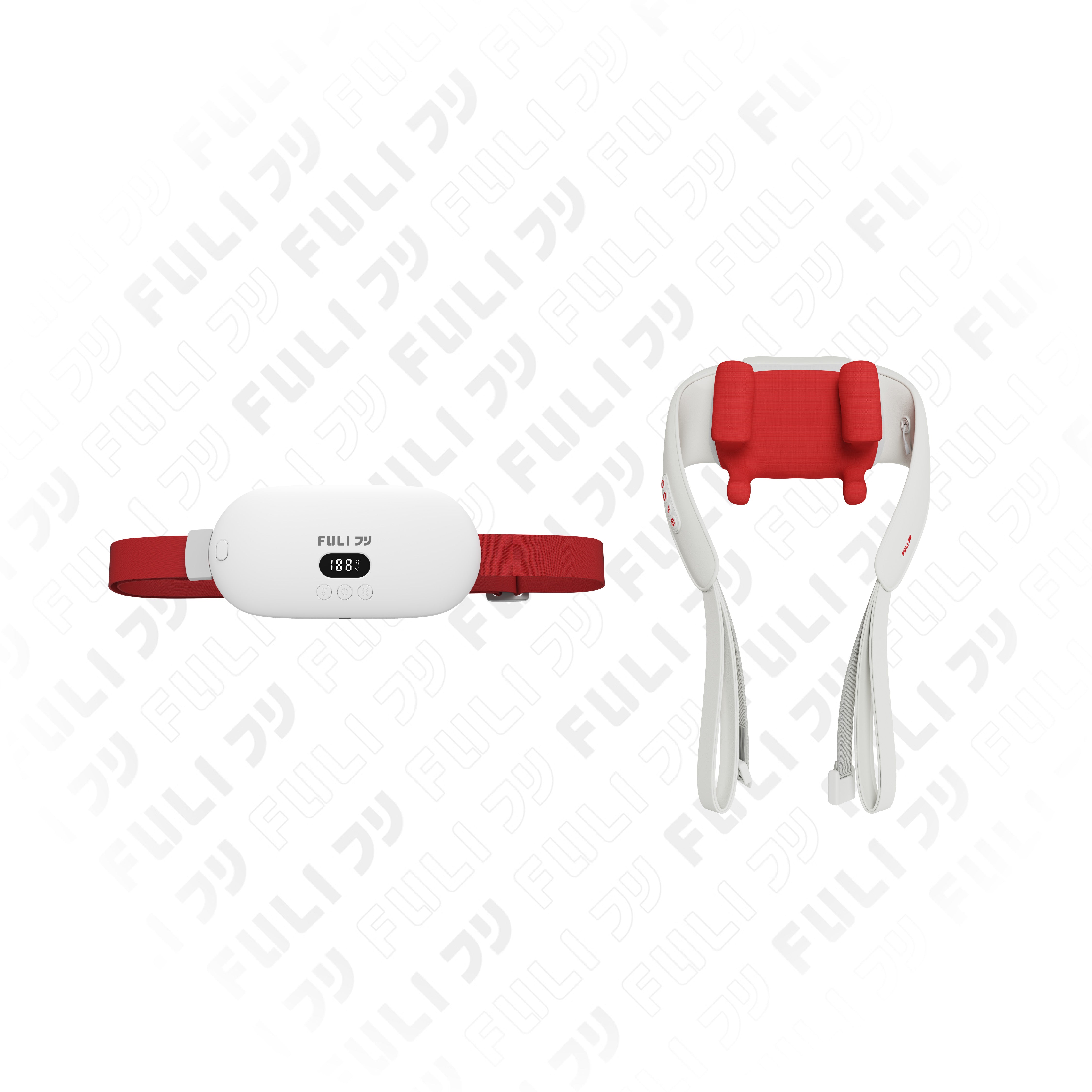 เซตประคบอุ่นสบายคอบ่าไหล่ | FULI Intelligent Heating Wireless Massager + FULI Neck and Shoulder Massager