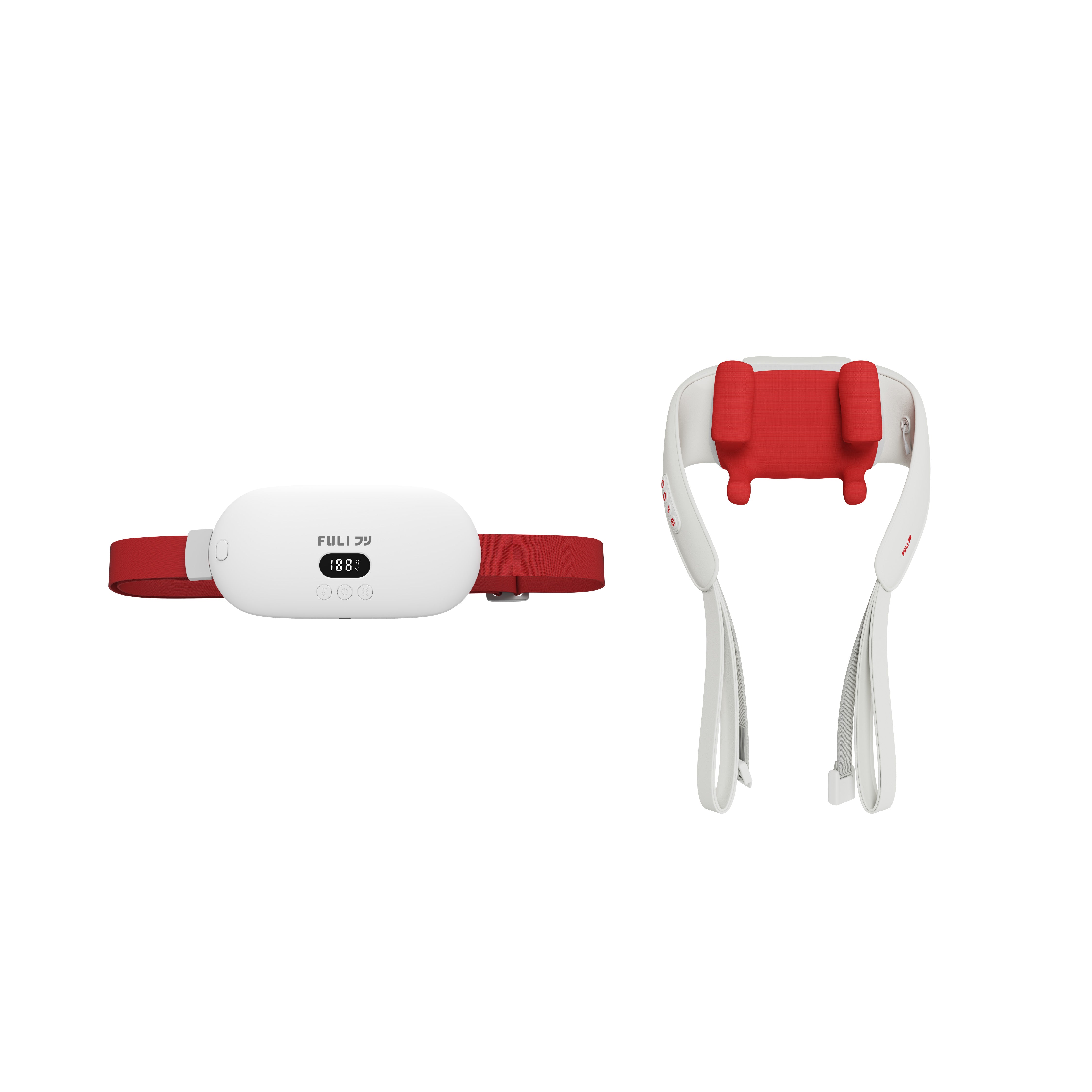 เซตประคบอุ่นสบายคอบ่าไหล่ | FULI Intelligent Heating Wireless Massager + FULI Neck and Shoulder Massager