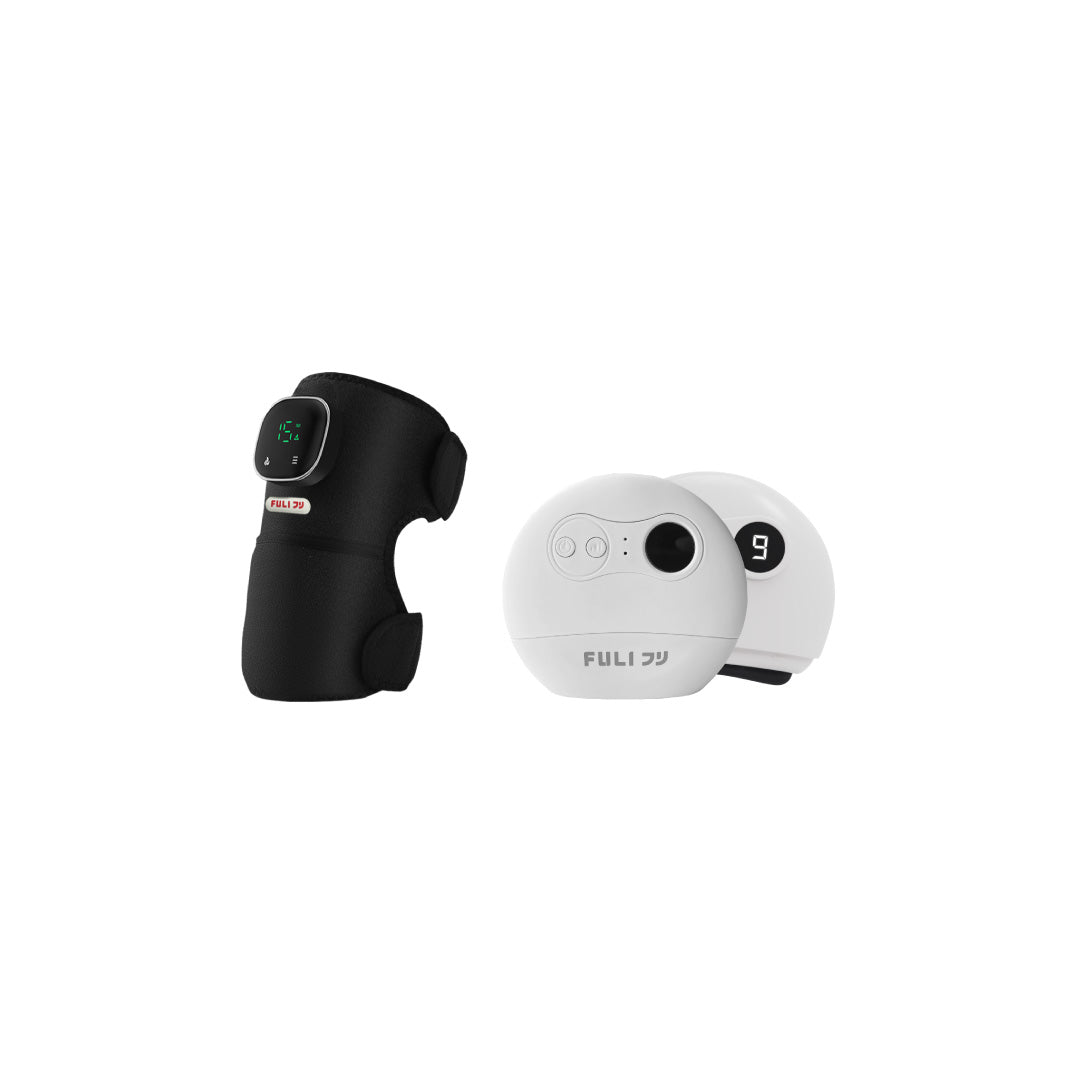 เซตคลายเมื่อยหน้าเรียว | FULI ThermoFlex Knee Massager + FULI Natural Stone Electric Gua Sha