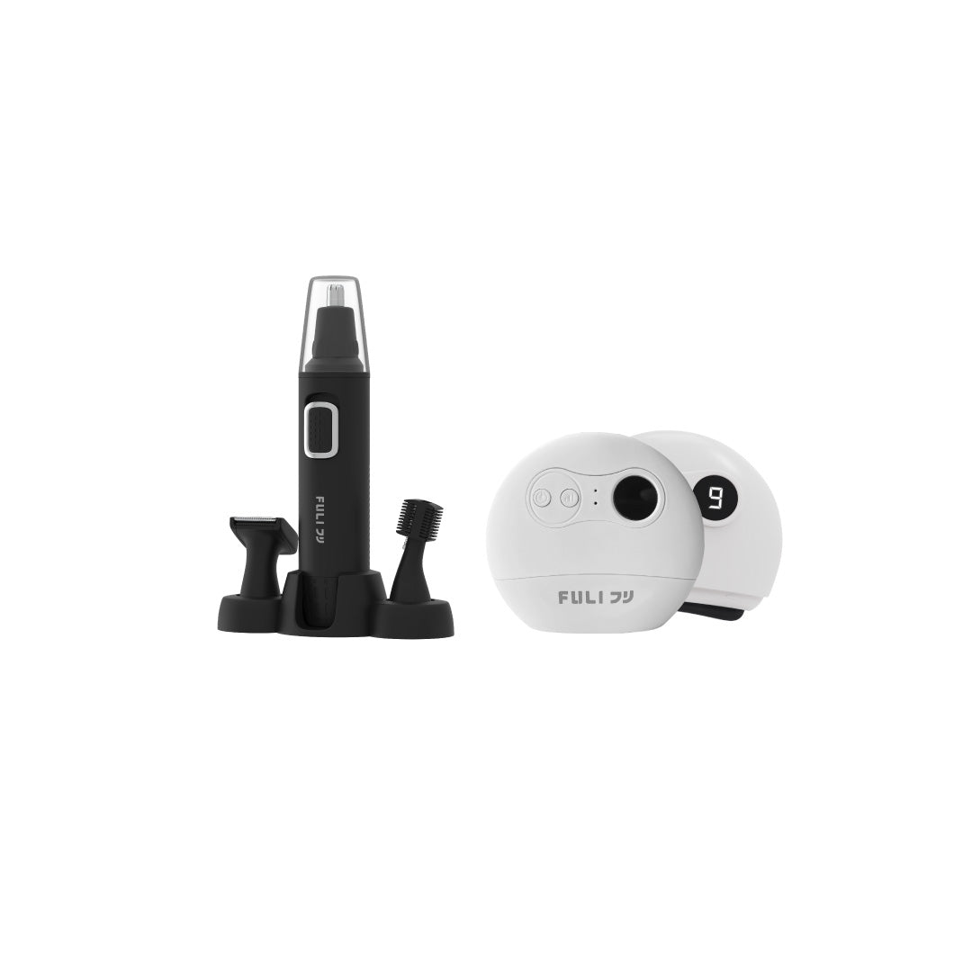 เซตผิวเนียนหน้าเรียว | FULI 4in1 Facial Trimmer + FULI Natural Stone Electric Gua Sha