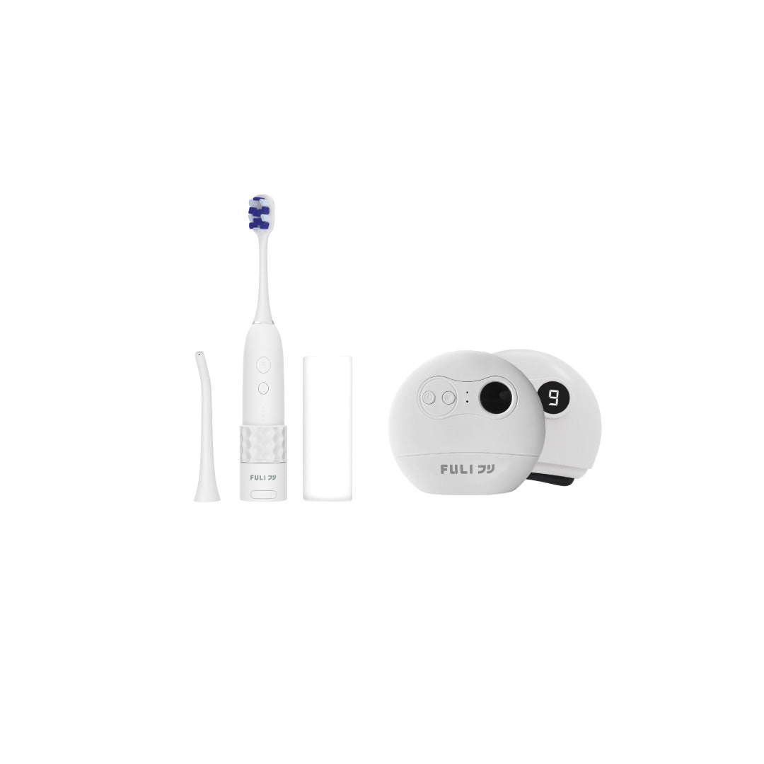 เซตฟันสะอาดหน้าเรียว | FULI HydroSonic Toothbrush + FULI Natural Stone Electric Gua Sha