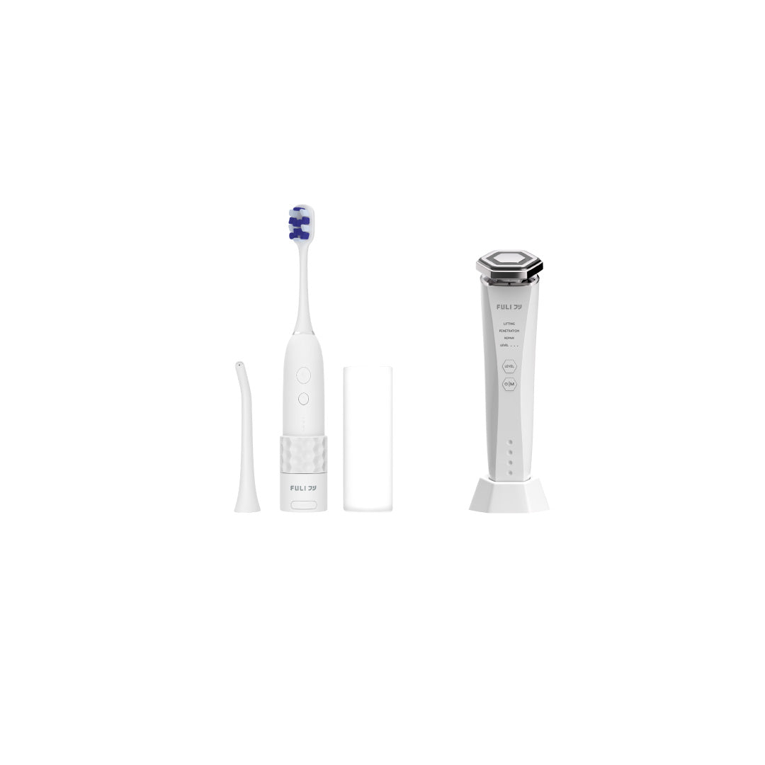 เซตฟันสะอาดหน้ายกกระชับ | FULI HydroSonic Toothbrush + Re-Aging Intelligent Ultra RF/EMS Skin Tightening Device