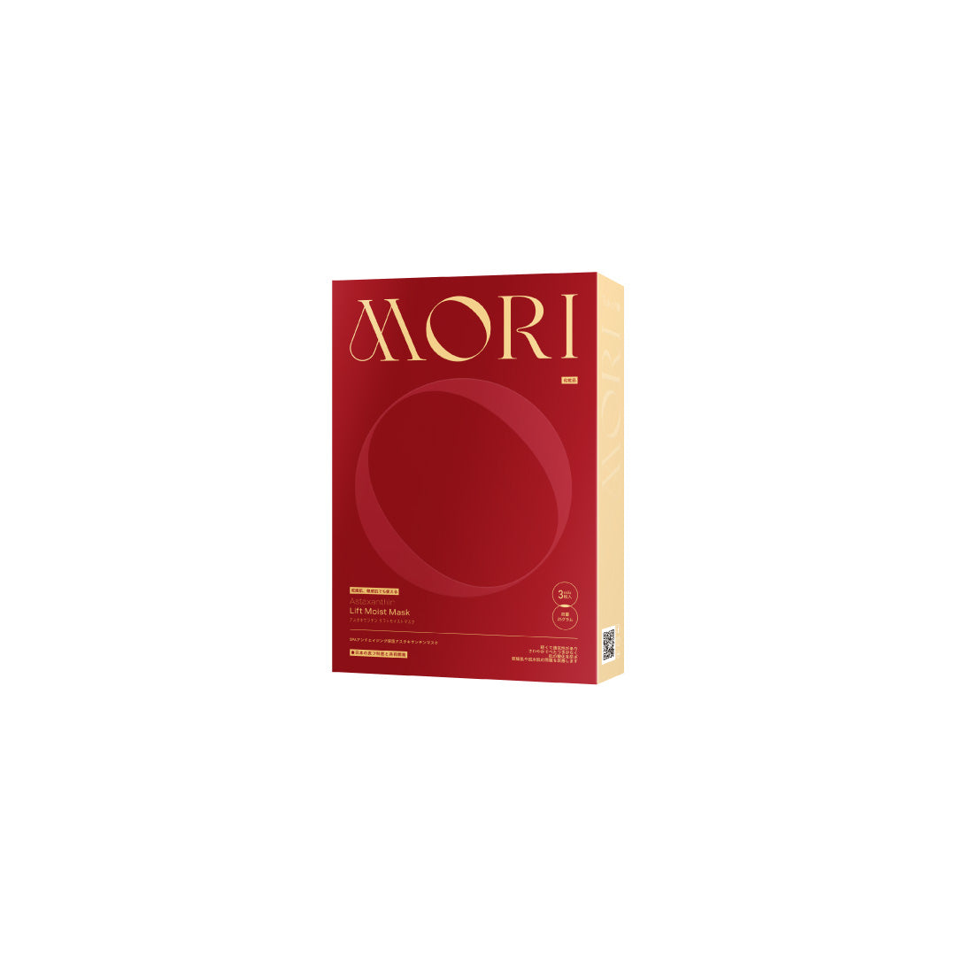MORI Astaxanthin Lift Moist Mask โมริ แอสตาแซนธิน ลิฟท์ มอยส์ มาสก์ 1 กล่อง (3 ชิ้น)