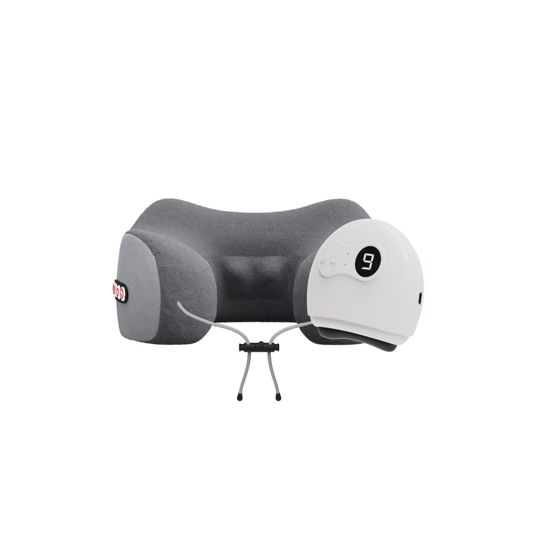 เซตหน้าเรียวสบายต้นคอ FULI Natural Stone Electric Gua Sha + Ergo Massage Neck Pillow