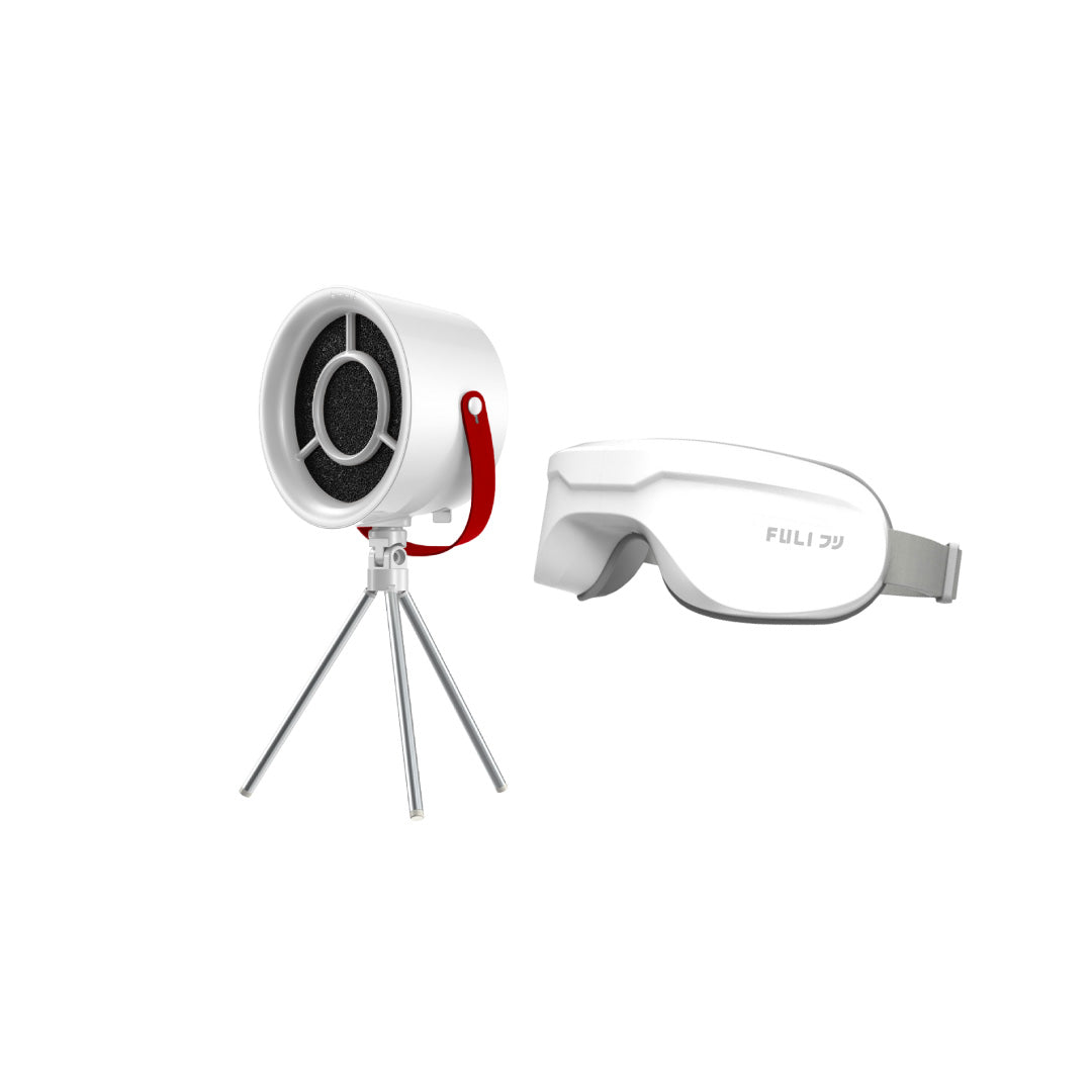 เซตควันสลายสบายตา | FULI Portable Electric Cooker hoods + FULI Smart Eye Massager
