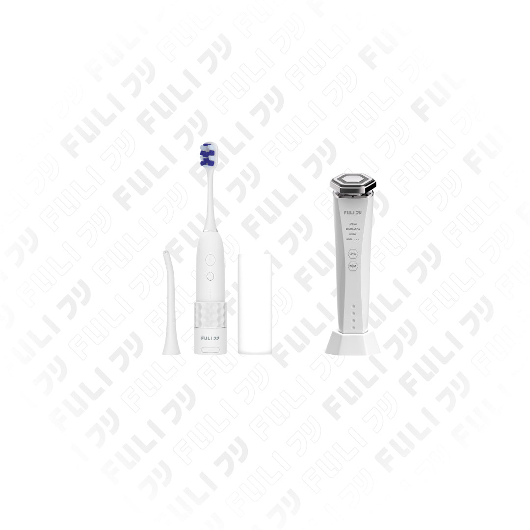 เซตฟันสะอาดหน้ายกกระชับ | FULI HydroSonic Toothbrush + Re-Aging Intelligent Ultra RF/EMS Skin Tightening Device