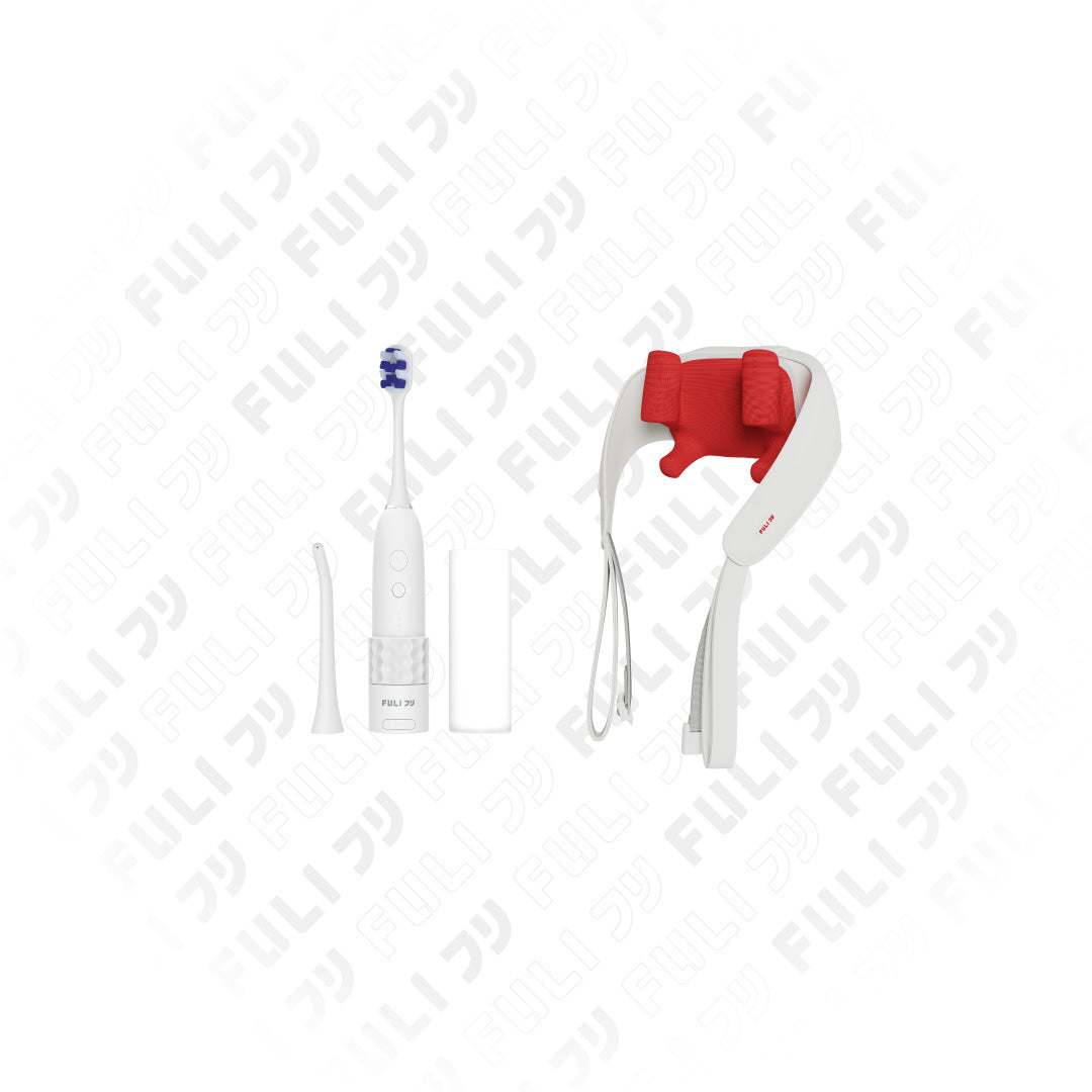 เซตฟันขาวสบายคอบ่าไหล่ | FULI HydroSonic Toothbrush + FULI Neck and Shoulder Massager