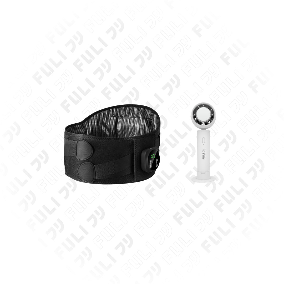 เซตเย็นสบายหายปวดหลัง | FULI Waist Massager + FULI ICE Cooling Mini Fan