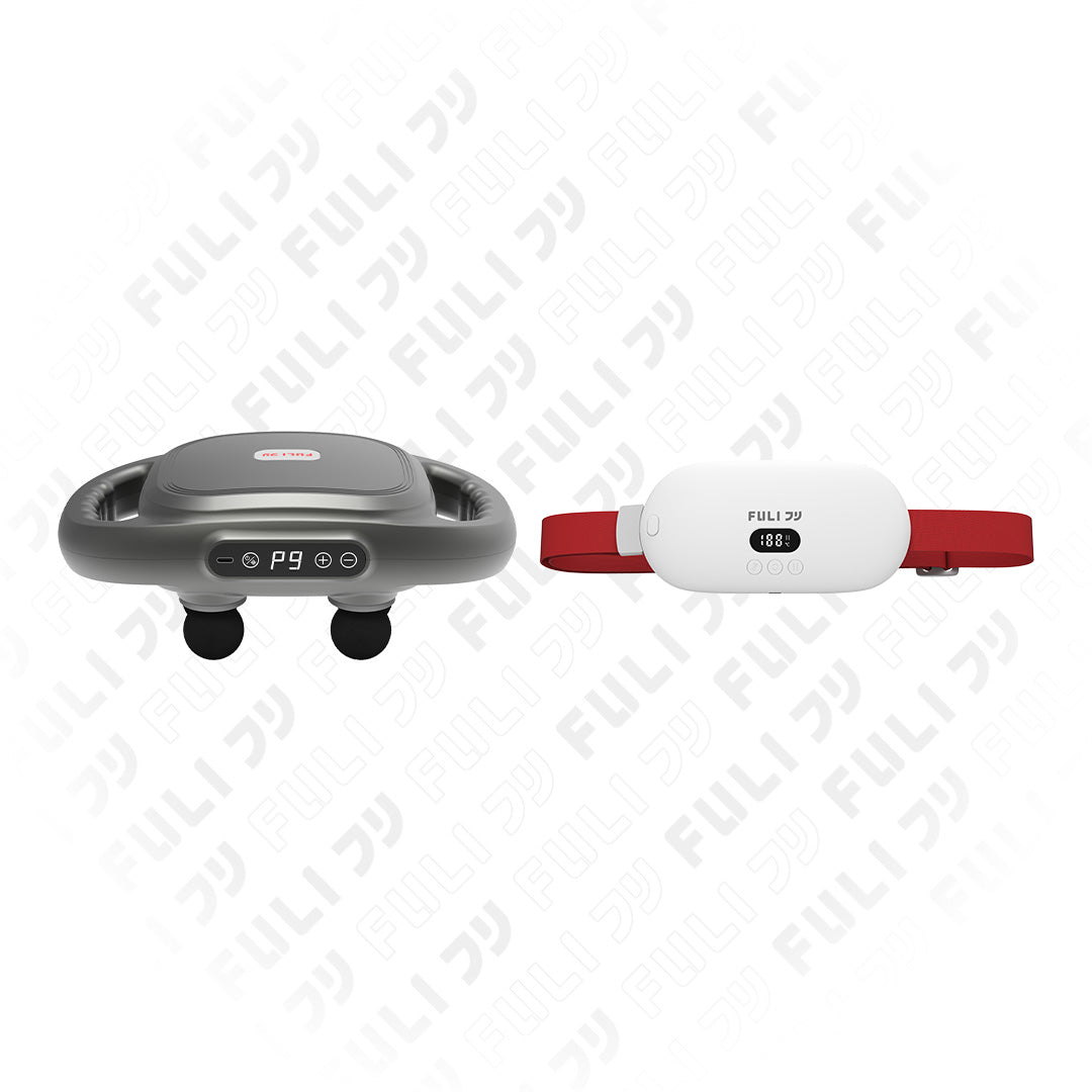เซตประคบอุ่นสบายตัว | FULI MaxRelief Muscle Massager + FULI Intelligent Heating Wireless Massager