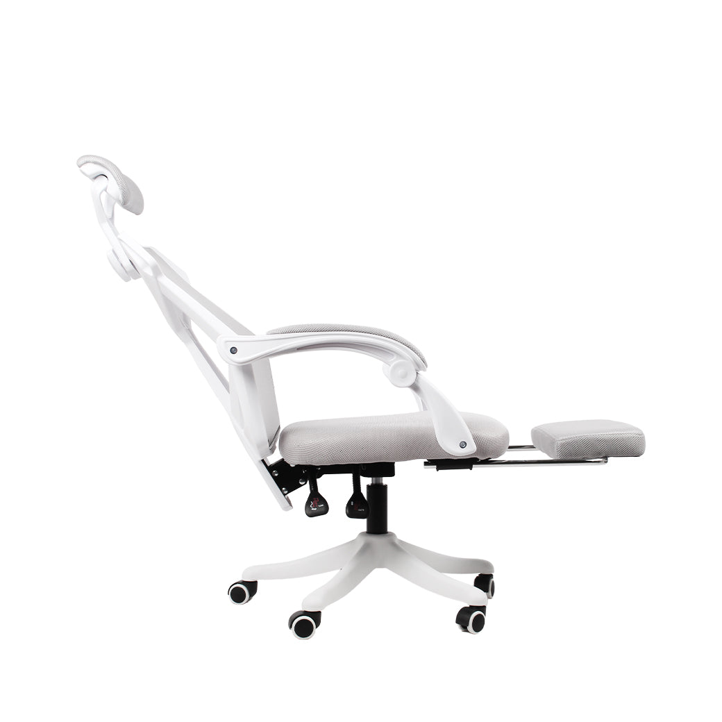 เซตนั่งทำงานเพลิน FULI X8 ErgoChair - White ขาว + เซตนั่งสบาย FULI 3Memory Foam FULI Lumbar Support Cushion Core U Shape seat cushions