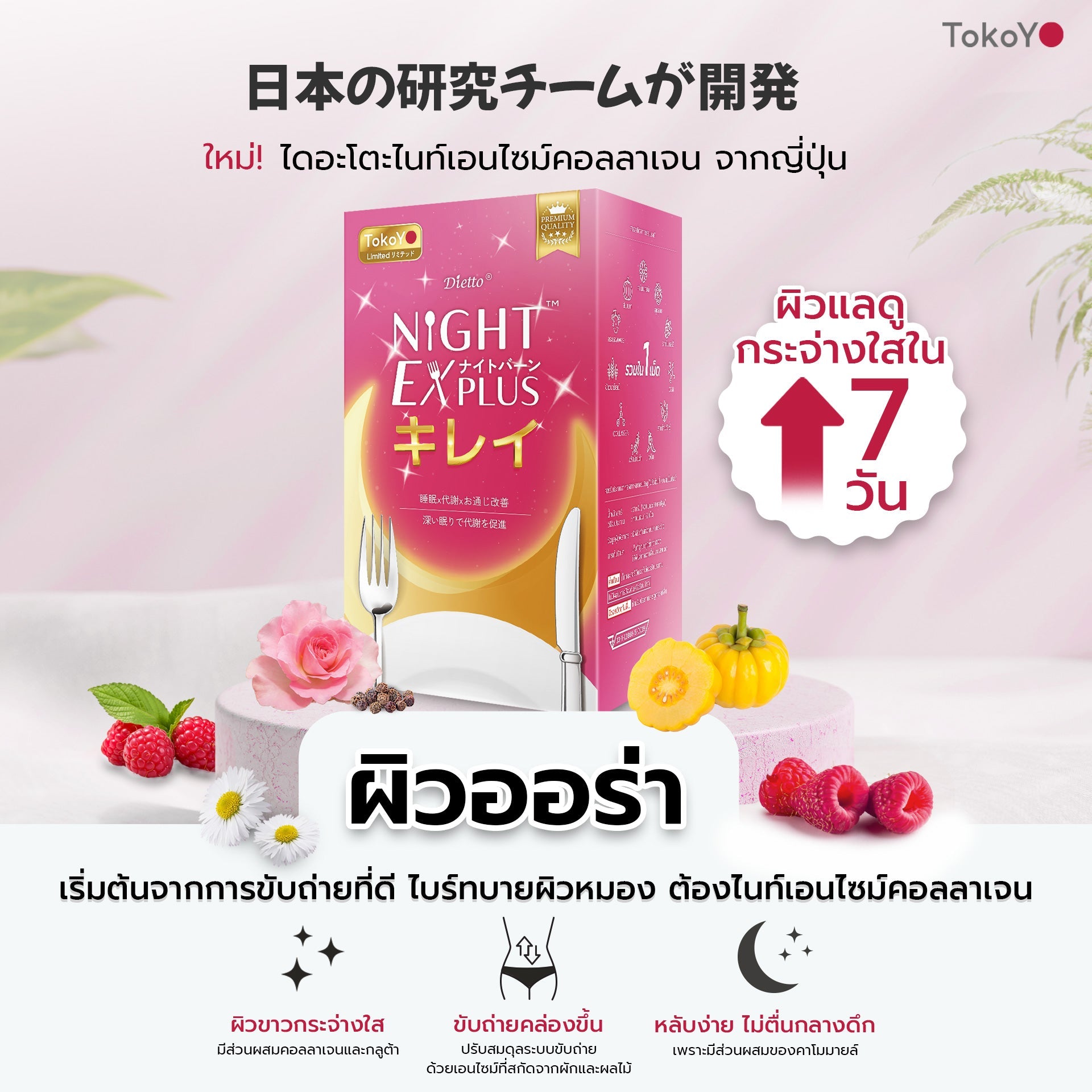 [ซื้อ 2 แถม 2] Tokoyo Night Ex Plus [Burner] & [Beauty] | 30 แคปซูล*4 - รวม 120 แคปซูล | แถมฟรี วีต้าไลฟ์ แอสตาแซนธิน พลัส 8 แคปซูล