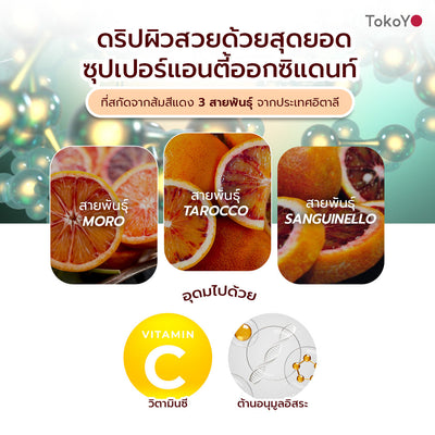 [เซตคู่สุขภาพดีผิวไบรท์] Vitamin C 1000mg | วิตามินซี 1000 มก. ตรา โทโกโยะ 20 เม็ด - 1 กล่อง + Blood Orange Plus บลัด ออเรนจ์ พลัส ผลิตภัณฑ์เสริมอาหารตรา โทโกโยะ 1 กล่อง 30 เม็ด
