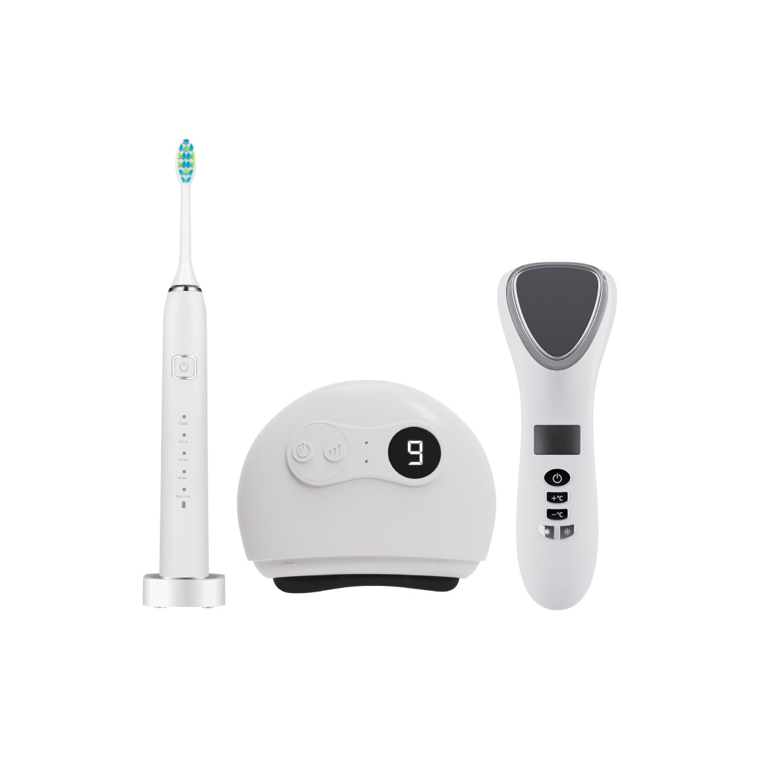 [PRE] เซตฟันขาวหน้าเรียวใส FULI Smart Sonic Electric Toothbrush + Natural Stone Electric Gua Sha + Smart Hot and Cold Ultrasonic Facial Treatment Device