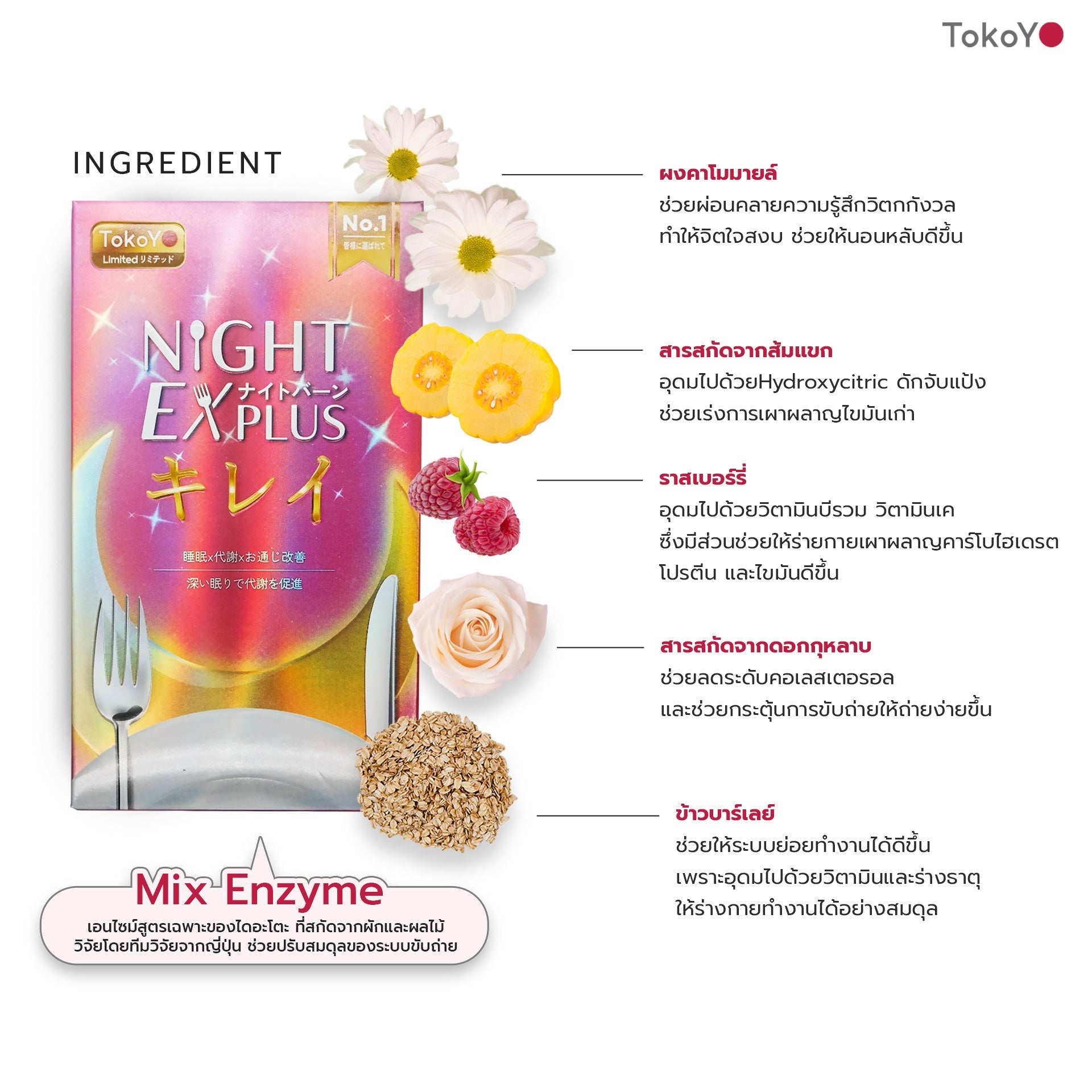 [ซื้อ 2 แถม 2] Tokoyo Night Ex Plus [Burner] & [Beauty] | 30 แคปซูล*4 - รวม 120 แคปซูล | แถมฟรี วีต้าไลฟ์ แอสตาแซนธิน พลัส 8 แคปซูล