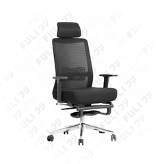 เซตนั่งเพลินนวดคอเย็นสบาย | FULI X9 Memory Foam ErgoMesh Office Chair - Black + Cool Tech Massage Neck Pillow