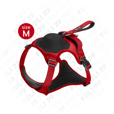 สายจูงรัดอก ยืดหดได้อัตโนมัติ - M | 2in1 Pet Harness with Built-In Leash  - M