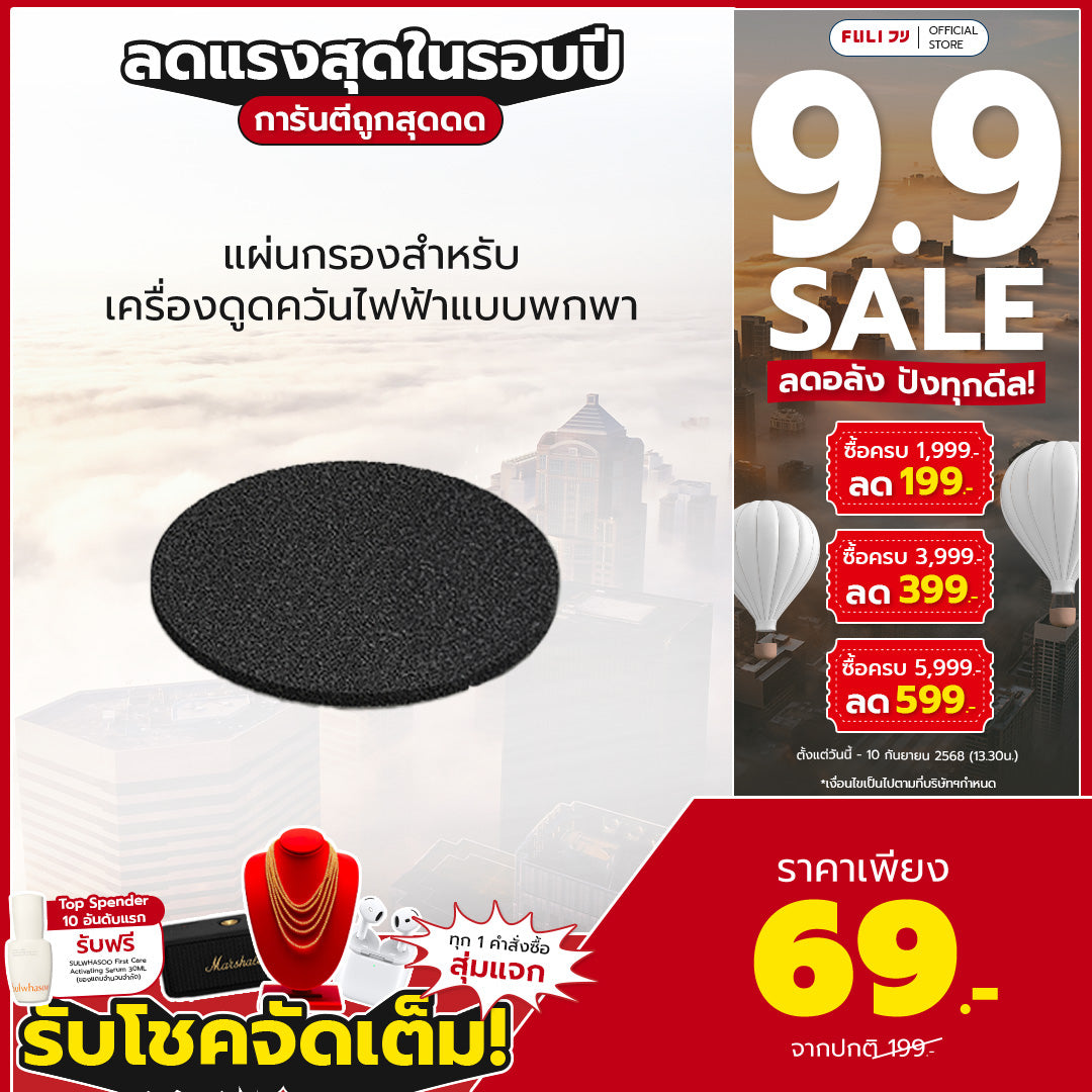 แผ่นกรองสำหรับเครื่องดูดควันไฟฟ้าแบบพกพา | Portable Electric Cooker hoods Filter