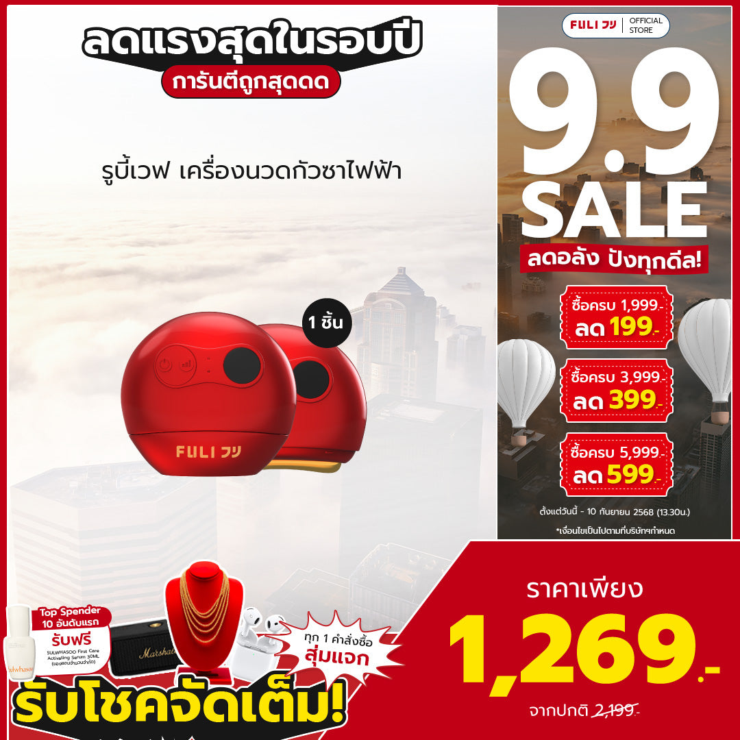 รูบี้เวฟ เครื่องนวดกัวซาไฟฟ้า | RubyWave Beauty Gua Sha