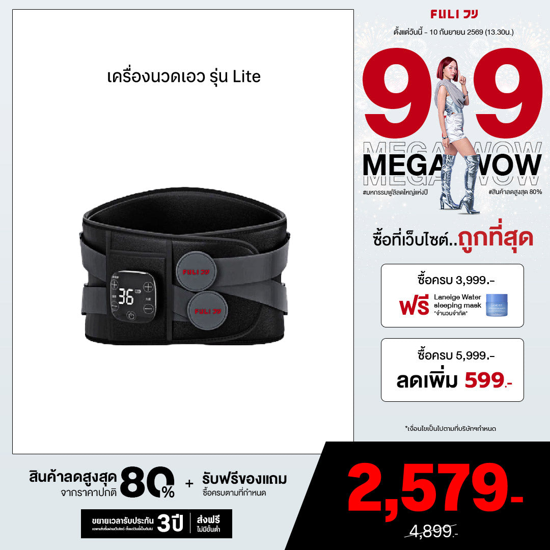 เครื่องนวดเอวไฟฟ้า รุ่น Lite | Waist Massager Lite