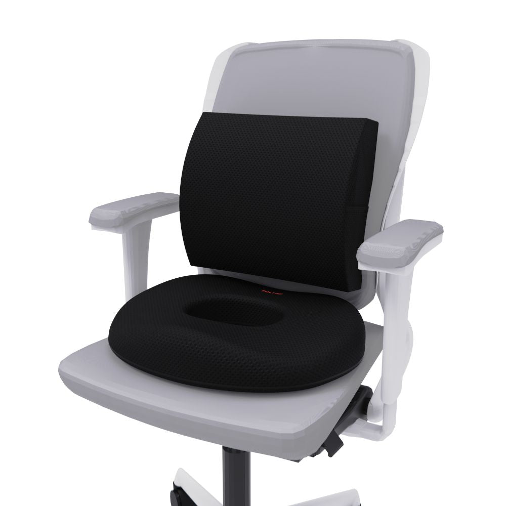 เซตคู่สุดฟิน FULI 3Memory Foam Lumbar Support Cushion Core + O Shape seat cushions