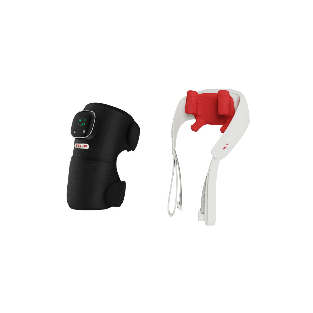 เซตคลายเมื่อยสุดฟิน | FULI ThermoFlex Knee Massager + FULI Neck and Shoulder Massager (Red)