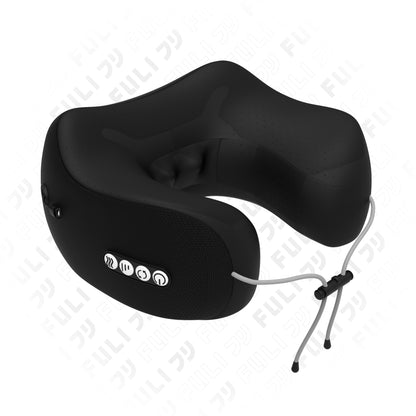 เซตนั่งเพลินนวดคอเย็นสบาย | FULI X9 Memory Foam ErgoMesh Office Chair - Black + Cool Tech Massage Neck Pillow