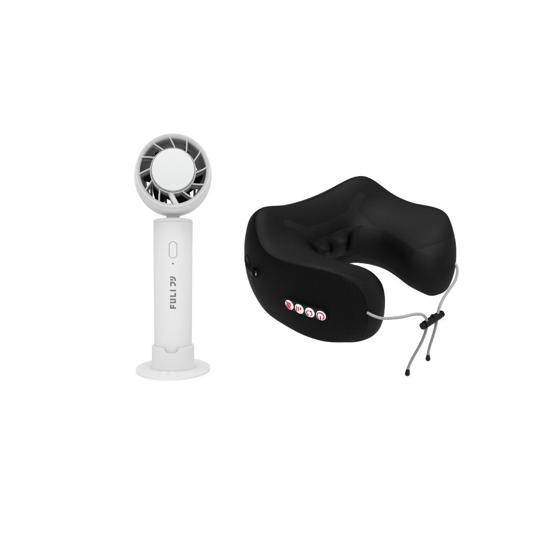 [PRE] เซตลมแรงคอเย็นสบาย | FULI ICE Cooling Mini Fan + FULI Cool Tech Massage Neck Pillow