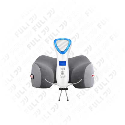 เซตหน้าใสสบายต้นคอ FULI Smart Hot and Cold Ultrasonic Facial Treatment Device +Ergo Massage Neck Pillow