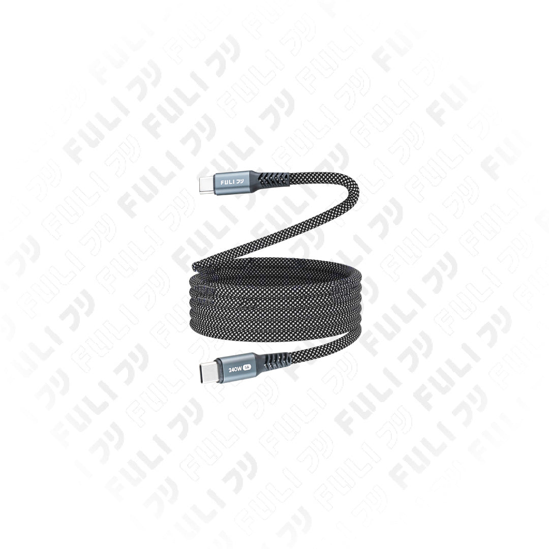 สายชาร์จเร็วแบบแม่เหล็ก Type-C (240W/5A) | FULI Magnetic Charging Cable Type-C สำหรับแมคบุ้ค โทรศัพท์ ไอโฟน และ ไอแพด
