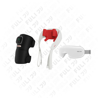 [PRE] เซตคลายเมื่อยนวดตรงจุด | FULI ThermoFlex Knee Massager + FULI Neck and Shoulder Massager + FULI Smart Eye Massager Lite