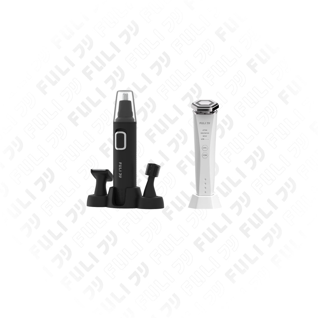 เซตผิวเนียนหน้ายกกระชับ | FULI 4in1 Facial Trimmer + Re-Aging Intelligent Ultra RF/EMS Skin Tightening Device