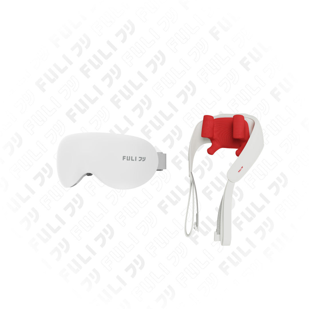 เซตประคบเย็นสบายคอบ่าไหล่ | FULI Eye Massager Pro + FULI Neck and Shoulder Massager