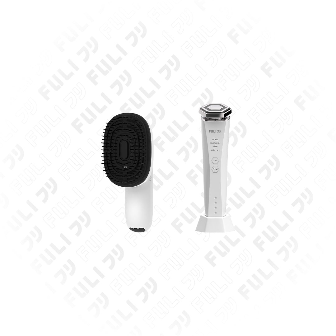 เซตผมสวยหน้ายกกระชับ | FULI AromaRelax Scalp Massage Brush + Re-Aging Intelligent Ultra RF/EMS Skin Tightening Device