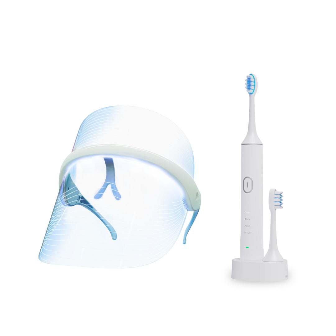 เซต Beauty FULI 7C Beauty LED Facial Therapy Mask + LED Sonic Electric Toothbrush