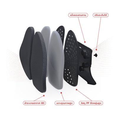 เซตคู่เพื่อสุขภาพ FULI X8 ErgoChair Pro Series - White&Black ขาว&ดำ