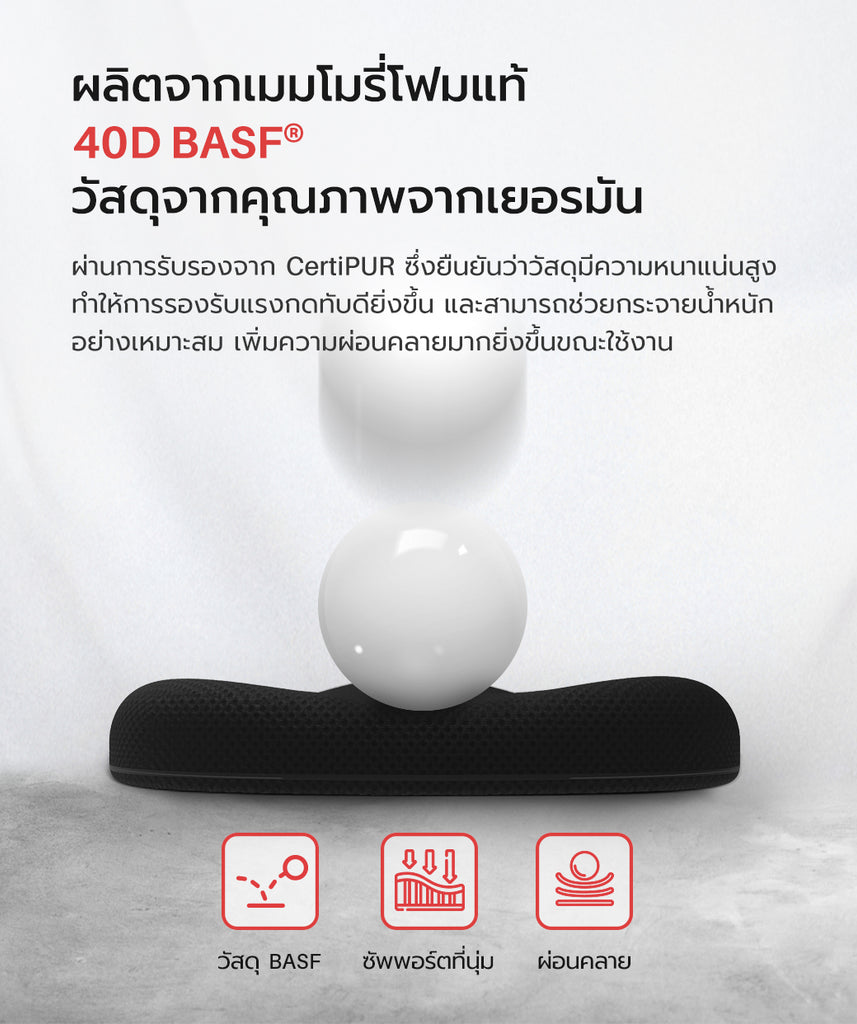 เซตคู่สุดฟิน FULI 3Memory Foam Lumbar Support Cushion Core + O Shape seat cushions