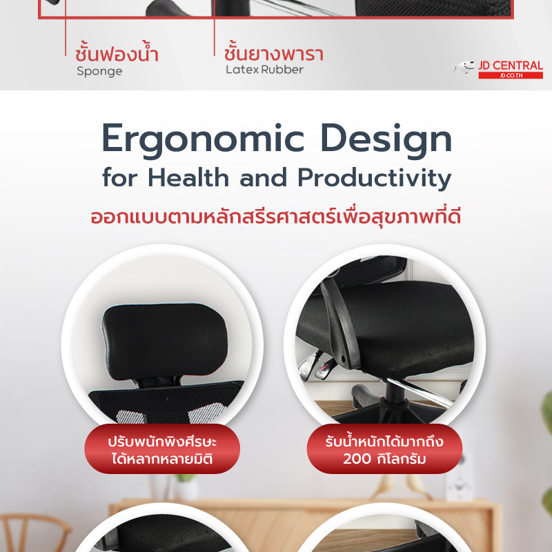 เซตคู่สุดคูล FULI X8 ErgoChair + Breeze Fan UV Protection Umbrella - Black ดำ / White ขาว
